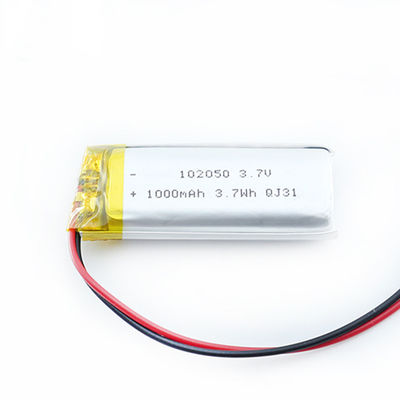 Batteria sottile flessibile su ordinazione 102050 3.7wh del polimero del litio